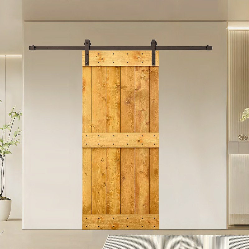 Colorful Pine Wood Board Solid Wood Barn Door